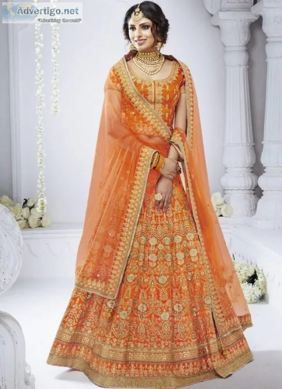 Mirraw Offers Mustard Color Lehenga Cholis At Best Prices