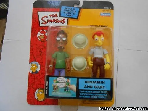 BENJAMIN AND GARY THE SIMPSONS INTERACTIVE FIGURE PLAYMATES