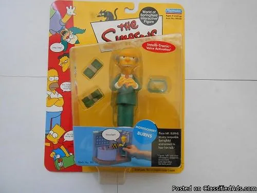 THE SIMPSONS WORLD OF SPRINGFIELD INTELLI-TRONIC MONTGOMERY BURN
