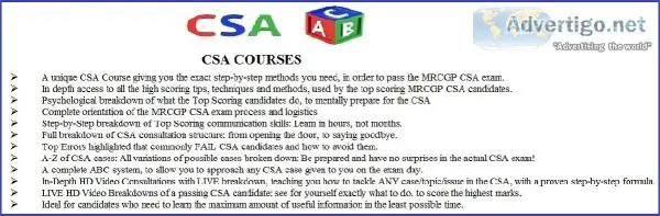 CSA Courses - CSA ABC