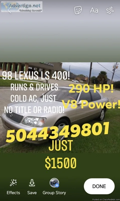 98 Lexus ls 400