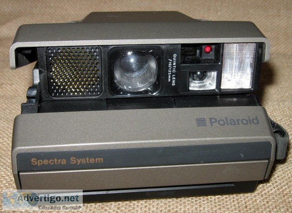 Vintage Polaroid Spectra System Quintic Lens f10 125 MM Black Po
