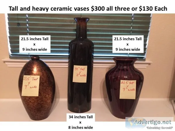 Vases Tall and Heavy
