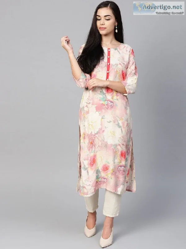 Mandarin Collar Kurti For Winter  Flared Kurtis Online  Black Co