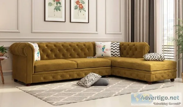 Check Out the Finest L shape sofa in Delhi Online  Wooden Street