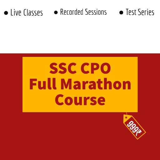 Online Preparation for SSC CPO Full Marathon Course  Exampur