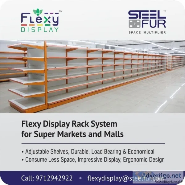Flexi Display Rack Systems for Super Markets and Malls