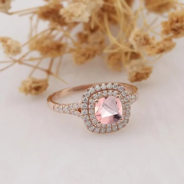 MORGNANITE WEDDING RING BY ESDOMERA