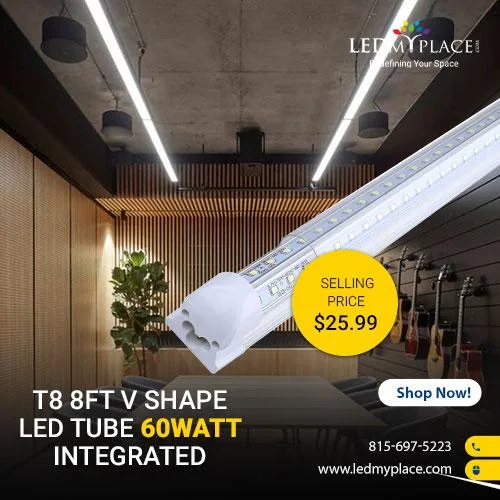 Get High-Intensity Light With V-Shape LED Tube  Free Shipping