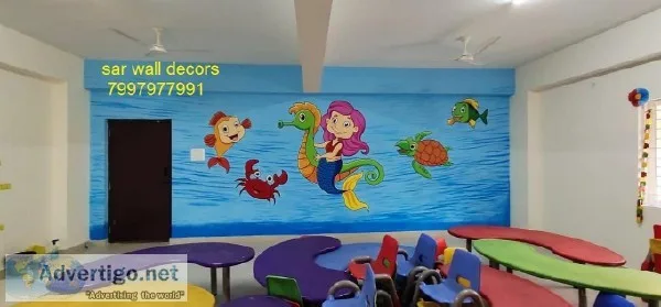 Nursery school wall Designs in Hyderabad