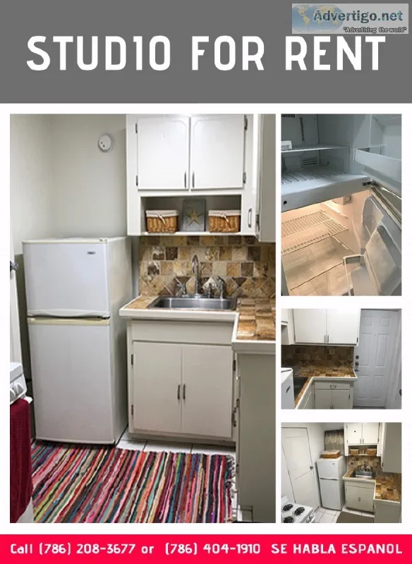 Studio Efficiency blocks from Coral Gables ALL included 