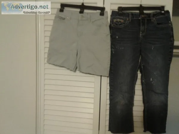 Women s Sz. Reg. 6 blue and 4 grey Jeans and E.Fisher long sleev