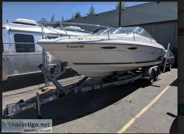 1996 Sea Ray Motor Boat 24 ft with Trailer and Cabin