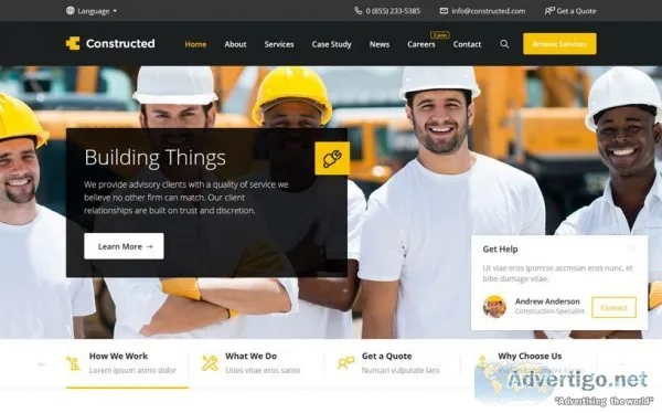 Most popular Construction website templates in Lowest Price
