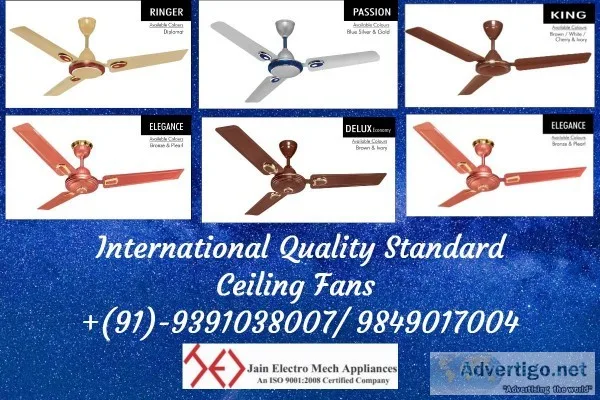 International Quality Standard Ceiling Fan Manufacturers