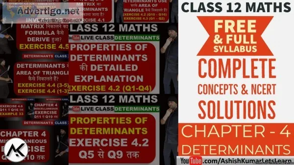 Determinants Class 12 Maths - Ashish Kumar Let s Learn