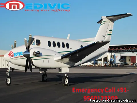 Get Low Fare Medivic Aviation Air Ambulance Services in Patna