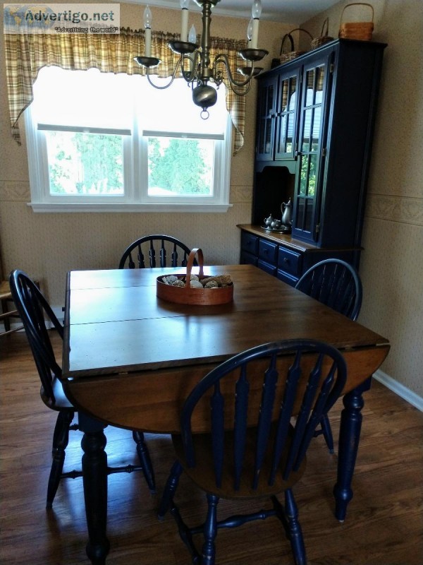 Dining Table-4 chairs-hutch