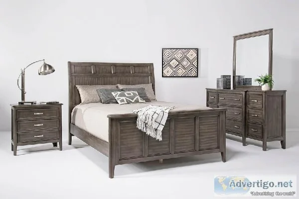 Richfield Queen Bed w Tempur-Pedic Sealy Mattress Dresser Mirror