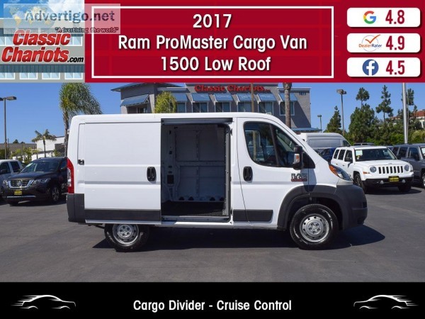 Used 2017 RAM PROMASTER CARGO VAN 1500 LOW ROOF for Sale in San 