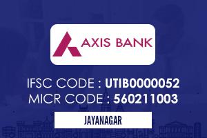 Axis Bank Jayanagar IFSC Code