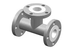 MS  SS 304  SS 316 PTFE  FEP  PFA LINED REDUCING TEE