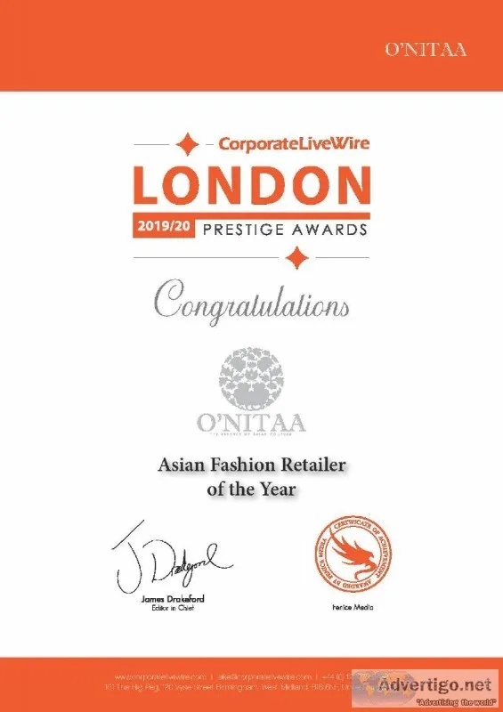 Best Asian Fashion Retailer of the year 2019