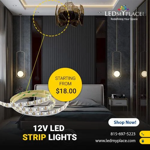 Buy 12V LED Strip Lights With Waterproof and RGB Features