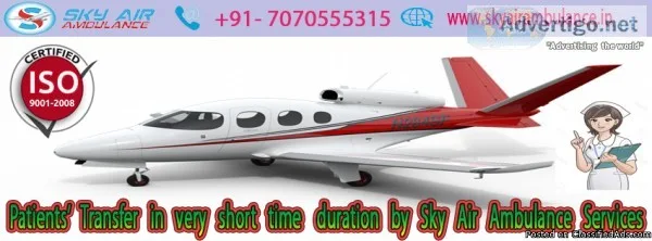 Sky Air Ambulance services from Bilaspur to Delhi is at low-cost