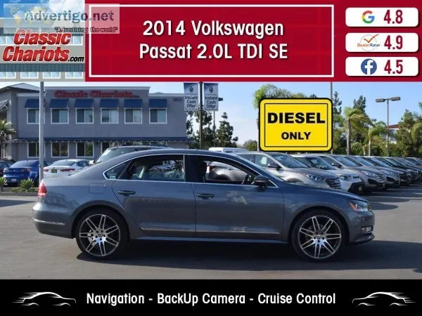 Used 2014 VOLKSWAGEN PASSAT 2.0L TDI SE WNAVIGATION for Sale in 