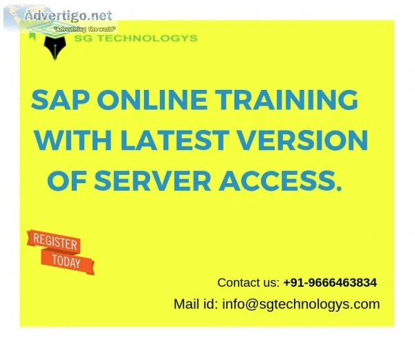 SAP Online Training With Best Price  SG Technologys