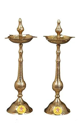 Nutristar Pure Brass Diya Inaugration Lamp Pure Brass (2 Piece S