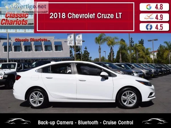 Used 2018 CHEVROLET CRUZE LT for Sale in San Diego- 20538