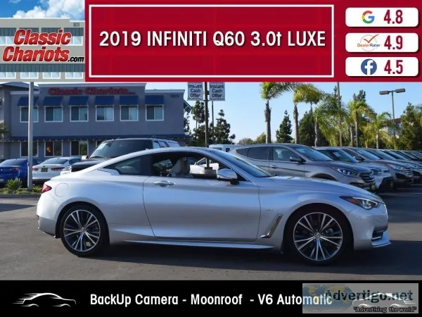 Used 2019 INFINITI Q60 3.0T LUXE for Sale in San Diego - 20526r