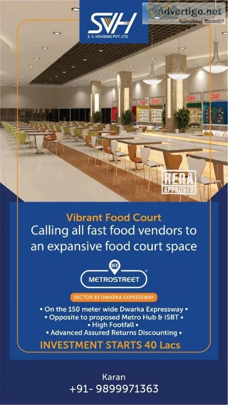 2000 sq.ft. restaurant space in gurgaon