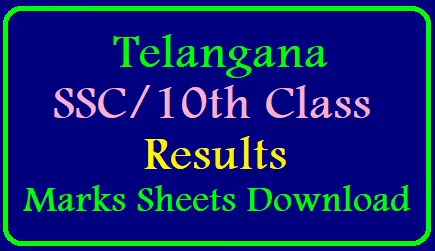 TS Telangana 10th Class SSC March 2019 Results Download