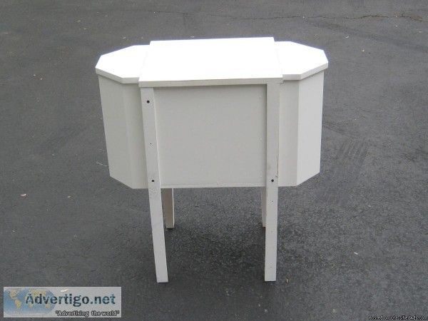 Reproduction Wooden Shaker Table  Cabinet with hinged lids
