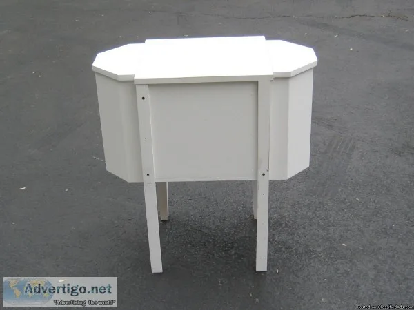 Reproduction Wooden Shaker Table  Cabinet with hinged lids