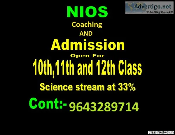 NIOS THE BEST OPETION Distance Learning Courses 9643289714