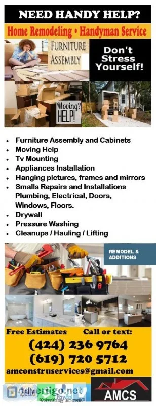 Handy Man Moving and Cleaning help
