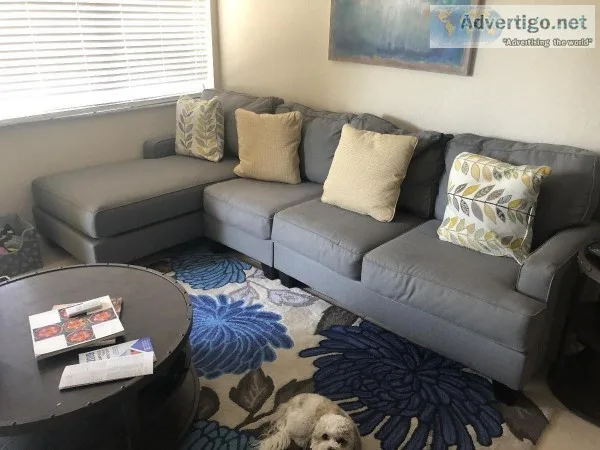 Blue sectional sofa