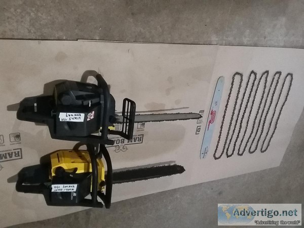 Two 20" McCullough PM 610 chain saws