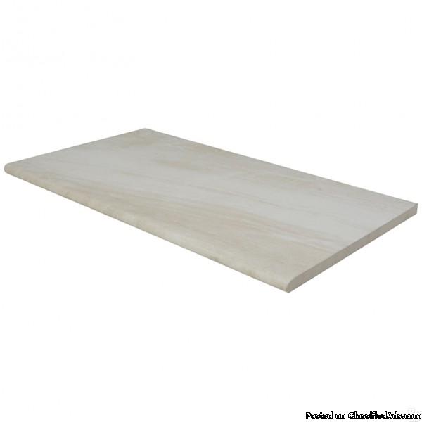Praia Crema 13X24 One Long Side Bullnose Pool Coping