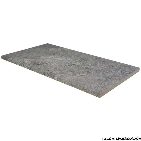 Quarzo Gray 13X24 One Long Side Bullnose Pool Coping