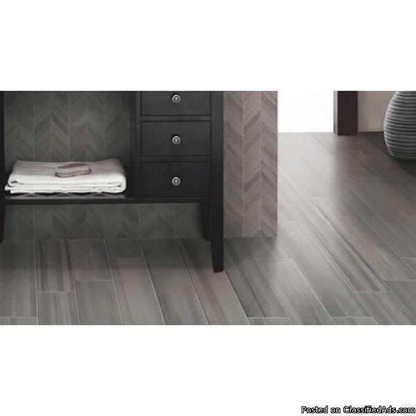Watercolor Graphite 6x36 Matte Porcelain Tile
