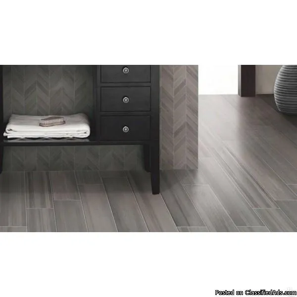 Watercolor Graphite 6x36 Matte Porcelain Tile