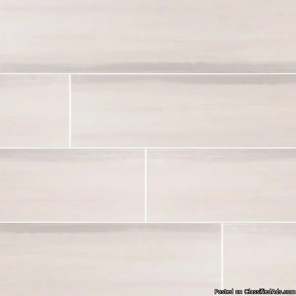 Watercolor Bianco 6x36 Matte Porcelain Tile