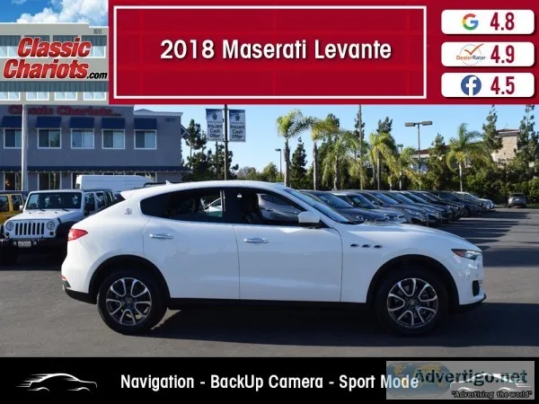 Used 2018 MASERATI LEVANTE for Sale in San Diego -