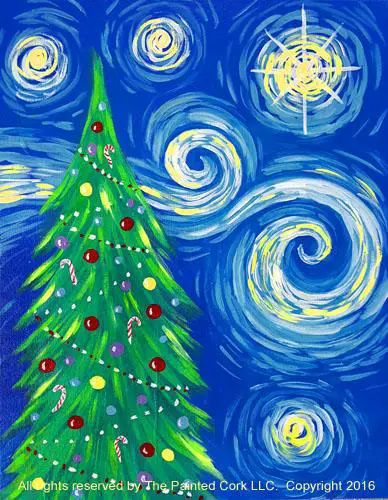 Sacramento Studio 1129 Starry Night Christmas Tree with LED Ligh
