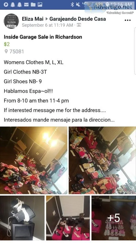 Garage Sale Inside- Richardson Texas